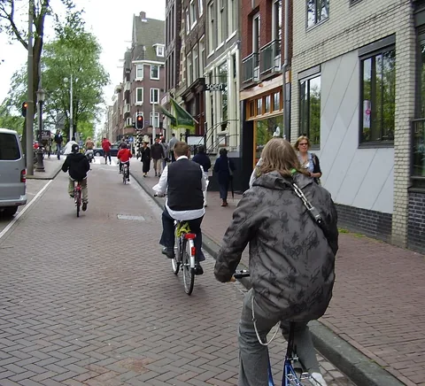 Cycling in Amsterdam